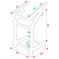 Showgear 19 Zoll Rack, mit neigbarem Oberteil