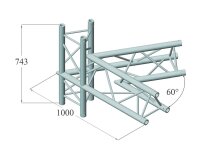 Alutruss Trilock 6082AC-20-4 4-Way Corner 60°