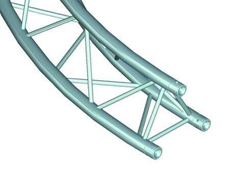 Alutruss Decolock DQ-3 Element für Kreis d=6m, Spitze oben, 45°