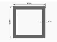 Leer-Rohr, 10x10mm, türkis, 2m