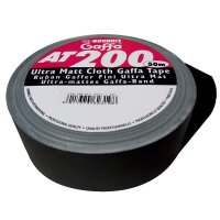 Advance Gaffa Tape AT-200 ultramatt schwarz/black (Cloth Gaffa), 50m