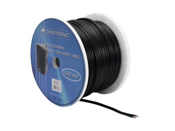 Omnitronic Speaker cable 2x2.5 100m bk