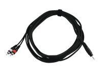 Omnitronic Adaptercable 3.5 Jack/2xRCA 3m bk