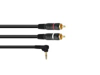 Omnitronic Adaptercable 3.5 Jack 90°/2xRCA 1.5m bk