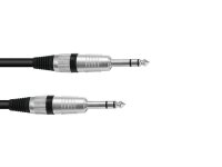 Omnitronic Jack cable 6.3 stereo 1m bk ROAD