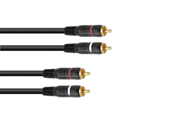 Omnitronic RCA cable 2x2 0.9m