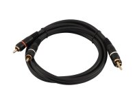 Omnitronic Kabel CC-09 2x2 Cinch rot/sw 0,9m HighEnd