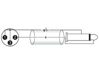 Omnitronic Kabel XK-09 XLR-male./Klinke-St.mono 0,9m