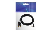 Omnitronic Adaptercable 3.5 Jack 90°/2xRCA 3m bk