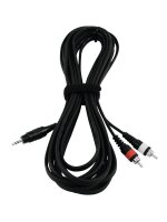 Omnitronic Adaptercable 3.5 Jack/2xRCA 6m bk