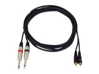 Omnitronic Adaptercable 2xJack/2xRCA 3m bk