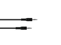 Omnitronic Jack cable 3.5 stereo 3m bk