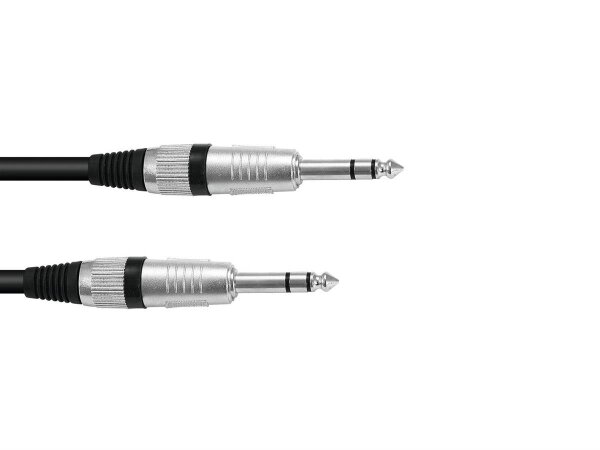 Omnitronic Jack cable 6.3 stereo 3m bk ROAD