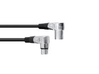 Omnitronic XLR cable 3pin 1.5m 90° bk