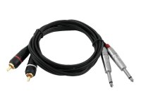 Omnitronic Adaptercable 2xJack/2xRCA 6m bk