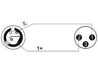 Omnitronic Adaptercable Speaker(F)/XLR(M) 1m bk