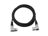 Omnitronic XLR cable 3pin 3m 90° bk