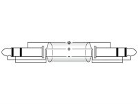 Omnitronic Klinke/Klinke Patchcord 6x90cm/stereo