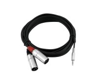 Omnitronic Adaptercable 3.5 Jack/2xXLR(M) 3m bk