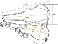 Dimavery ABS Case for jumbo acoustic