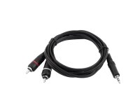 Omnitronic Adaptercable 3.5 Jack/2xRCA 1.5m bk