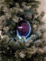 LED Snowball 8cm, lila (5 St.)