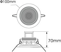 Omnitronic CS-2.5G Deckenlautsprecher gol