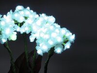 Hydrangea, white, with flowers, 100 LEDs