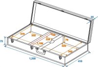 Dimavery Holz-Case f. E-Bass, rechteck