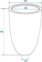 LEICHTSIN CUP-49, braun, glänzend