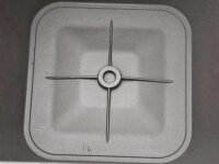 Dekotopf LUNA-33, eckig, silber