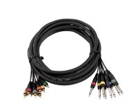 Omnitronic Snake cable 8xRCA/8xJack mono 15m