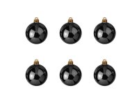 Deco Ball 7cm, black 6x