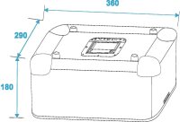 Roadinger Record Case ALU 50/50, rounded, bk