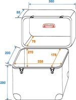 Roadinger Record Case ALU Battle/Booking, rounded