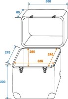 Roadinger Platten-Case ALU Maxi-Booking, abgerundet