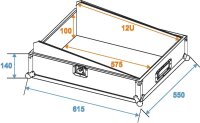 Roadinger Mixer Case Pro MCB-19 sloping, bk, 12U