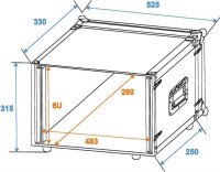 Roadinger Effect Rack CO DD, 6U, 24cm deep, black