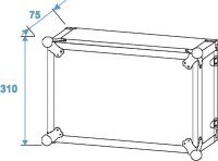 Roadinger Effect Rack CO DD, 6U, 24cm deep, black