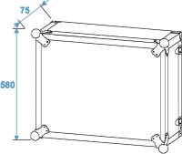 Roadinger Effect Rack CO DD, 12U, 38cm deep, black