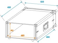 Roadinger Effect Rack CO DD, 4U, 38cm deep, black