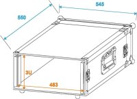 Roadinger Amplifier Rack PR-1, 3U, 47cm deep