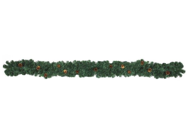 Noble pine garland with fir cones, 270cm