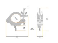 Global Truss Trussaufnehmer, 48-51mm, stage black, 30mm...