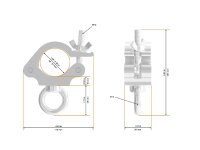 Global Truss Trussaufnehmer 48-51MM mit Ringöse