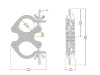 Global Truss Trussaufnehmer doppelt, 30mm breite, max. 100kg