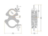 Global Truss Trussaufnehmer, doppelt, stage black, 50mm...