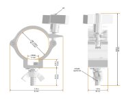 Global Truss Trussaufnehmer mit Flügelmutter