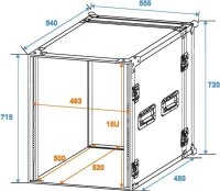 Roadinger Rack Profi 15HE 45cm