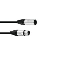 PSSO DMX cable XLR 3pin 5m bk Neutrik